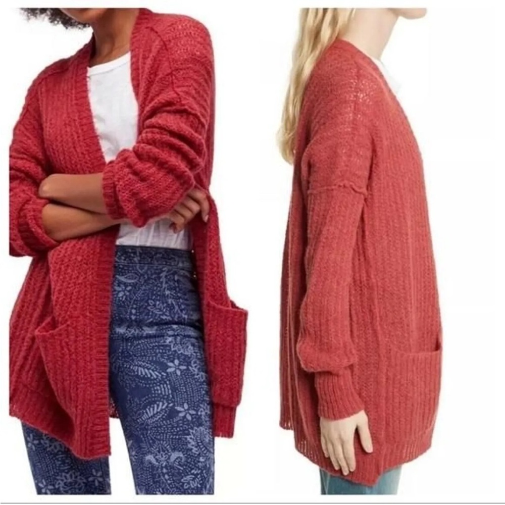 Free People Weekend Getaway Alpaca Blend Sweater Cardigan